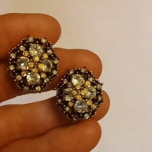 Antique Holly Craft Earrings #813